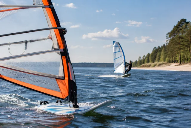 Ilustracja AI: Windsurfing na Jamnie